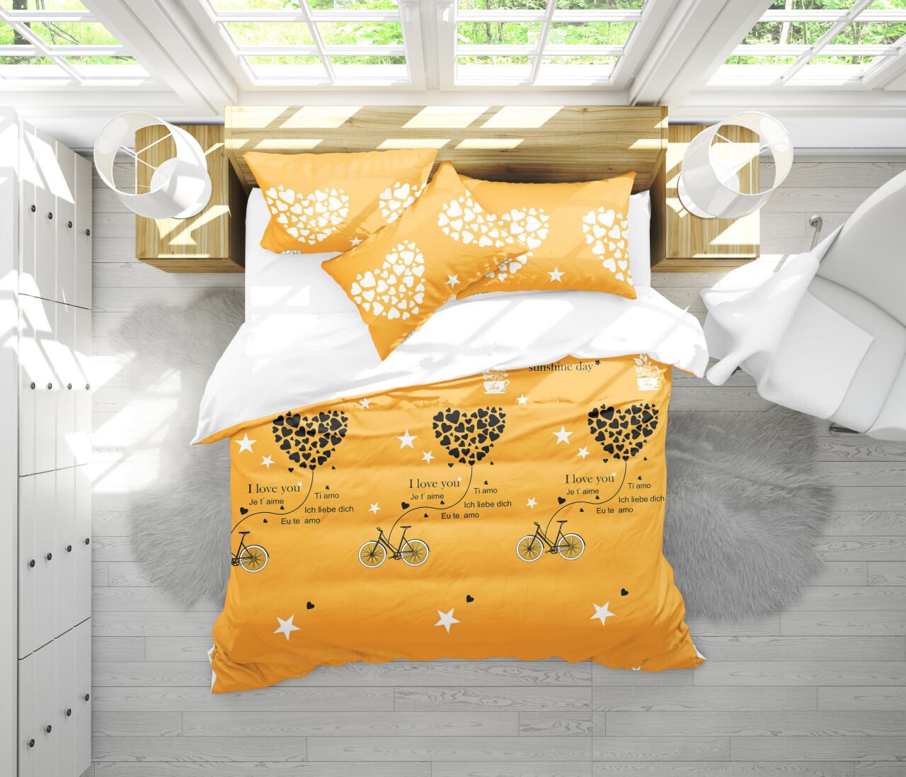 

Комплект постельного белья ViTex G-217 евростандарт(р) 50х70см желтый