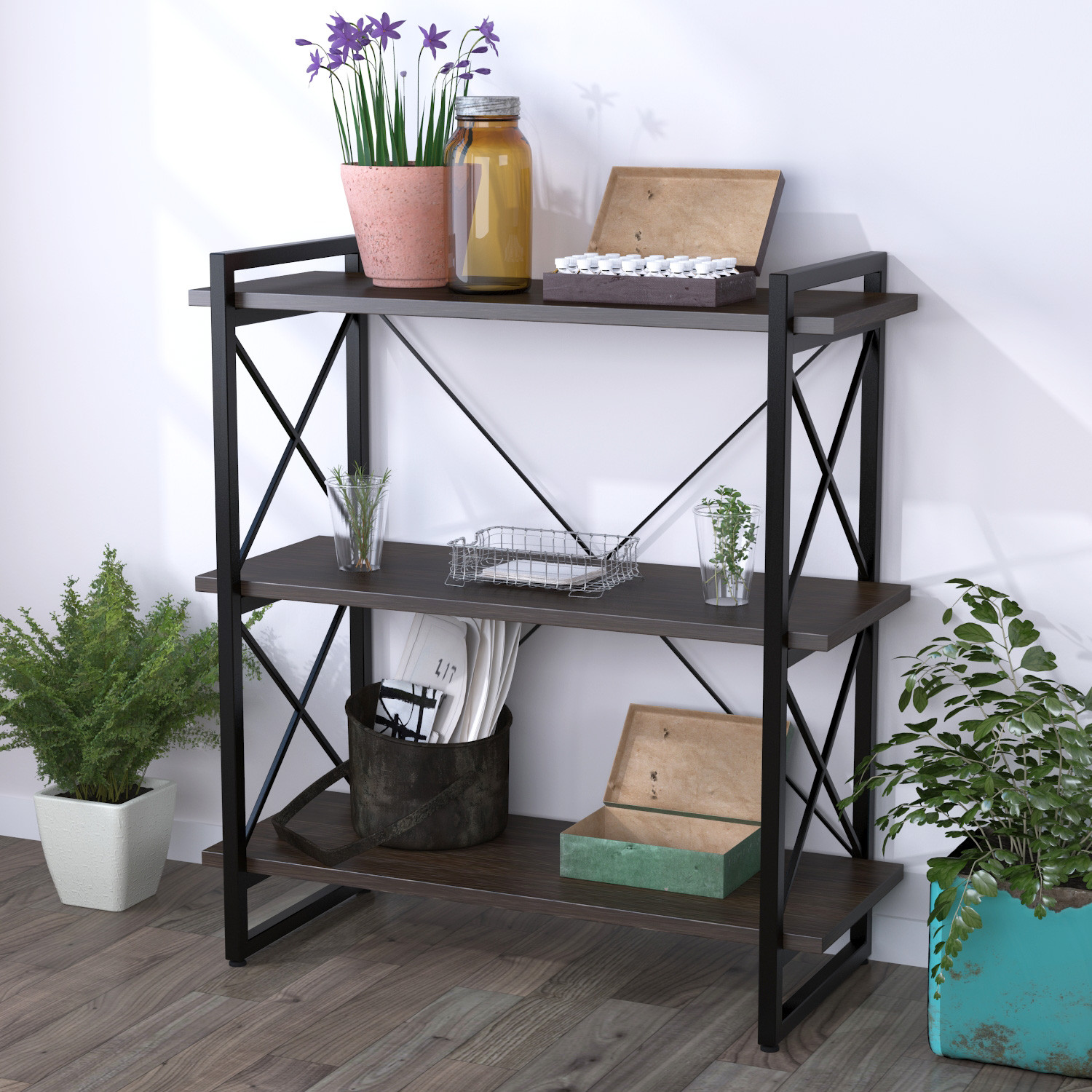 

Стеллаж Скиф-3-920 Loft Design Венге Луизиана