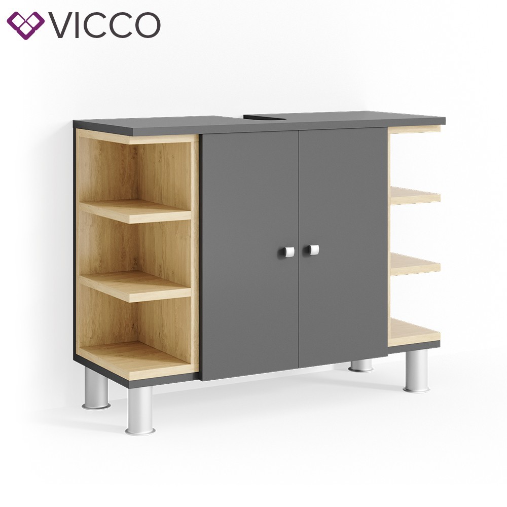 

Тумба под умывальник Vicco Aquis, антрацит