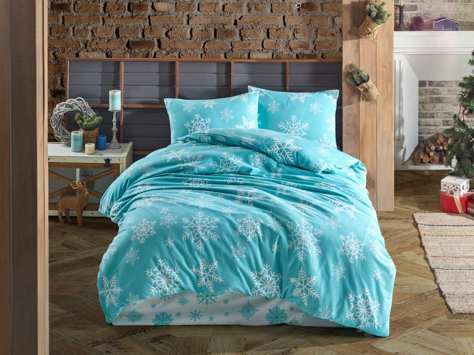 

Комплект постельного белья фланель 160х220см (Полуторный) , slu0005-1