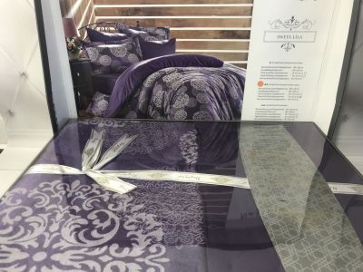 

Набор постельного белья (4в1), Жаккард, евро размер, sweta lila, slt4529