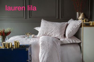 

lauren-lila Сатиновое постельное белье с кружевом., slt6465