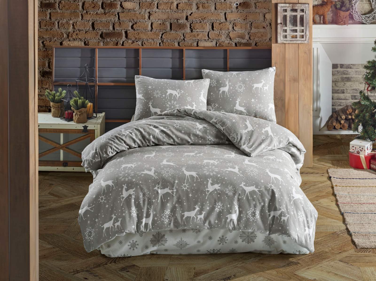 

Комплект постельного белья фланель 160х220см (Полуторный) , slu0003-1