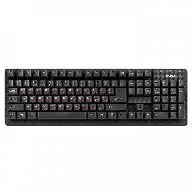 

Клавиатура Sven 301 Standard Black USB+PS/2 (600205)