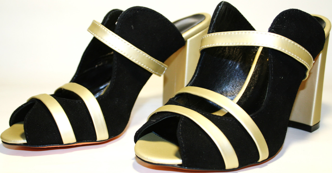 

Женские мюли Lirio Ли-89-109-89-70 39 черный с золотым L701/9510-9544