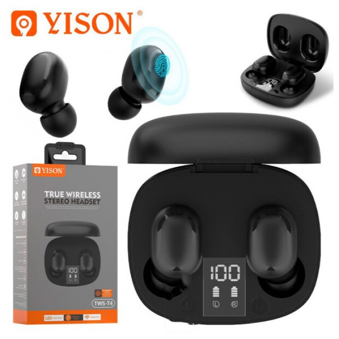 

Наушники Беспроводные Bluetooth Yison TWS-T4 Чёрные