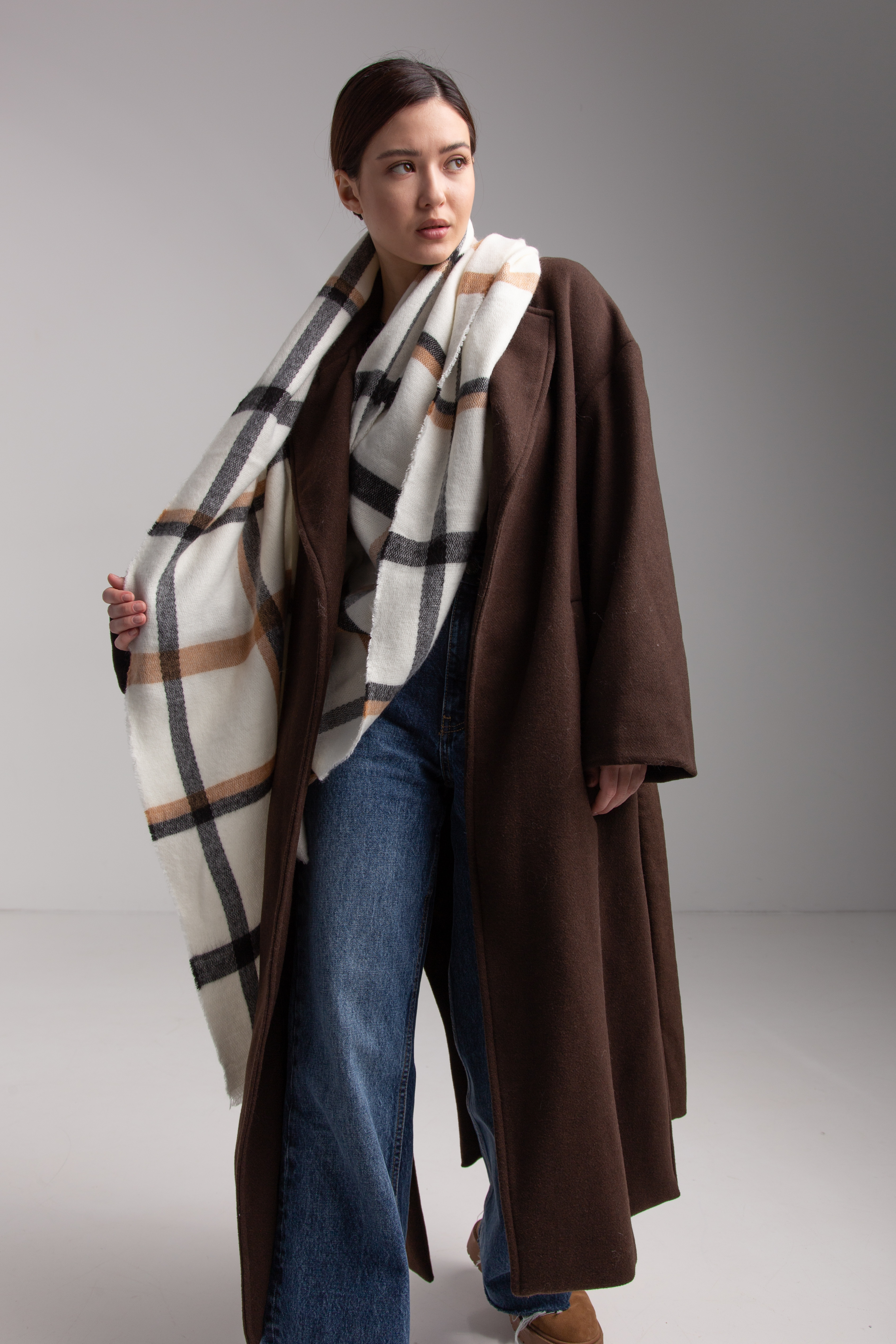 

Шарф FAMO SH-4248-F Бело-бежевый 200*75 (SH-4248-F)