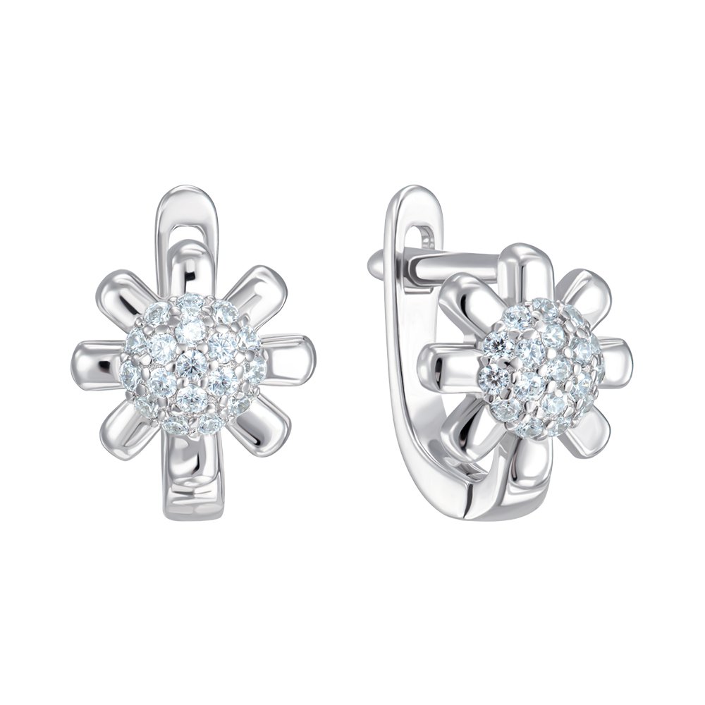 

Серебряные серьги с фианитами 000150387