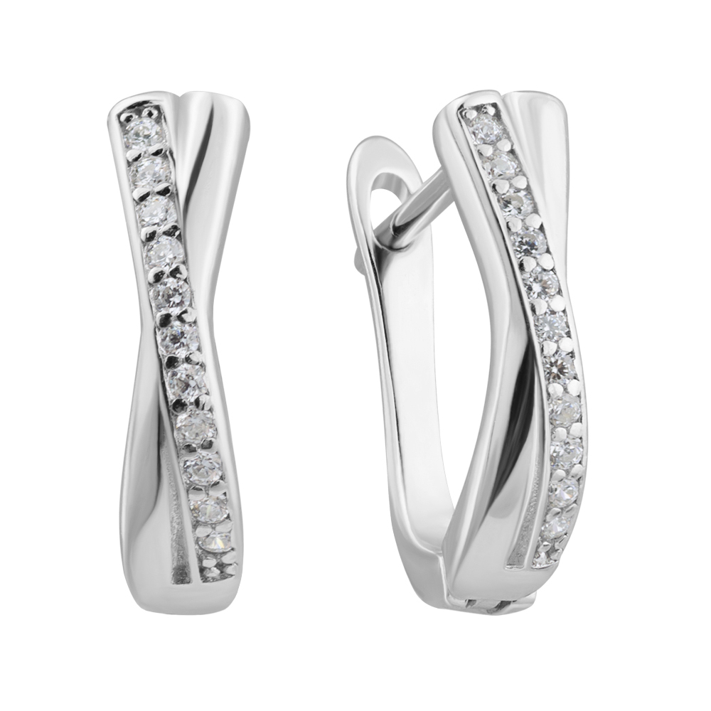 

Серебряные серьги с фианитами 000132442