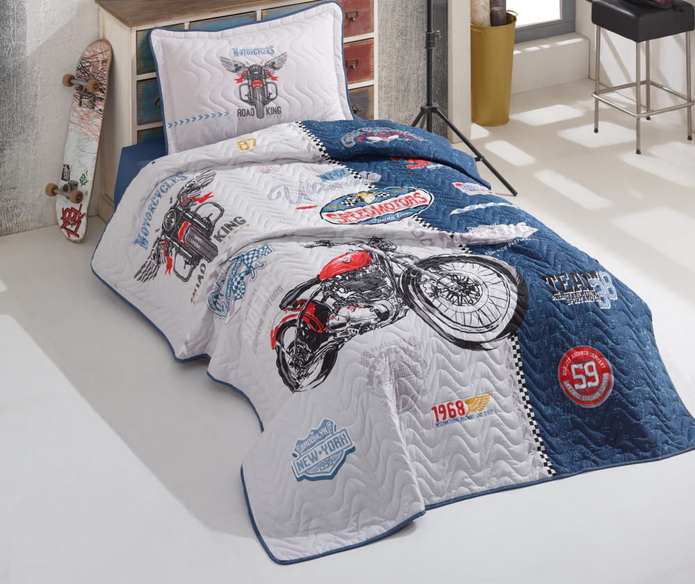 

Покрывало стеганое Clasy 180х240 Road King с наволочкой 50х70