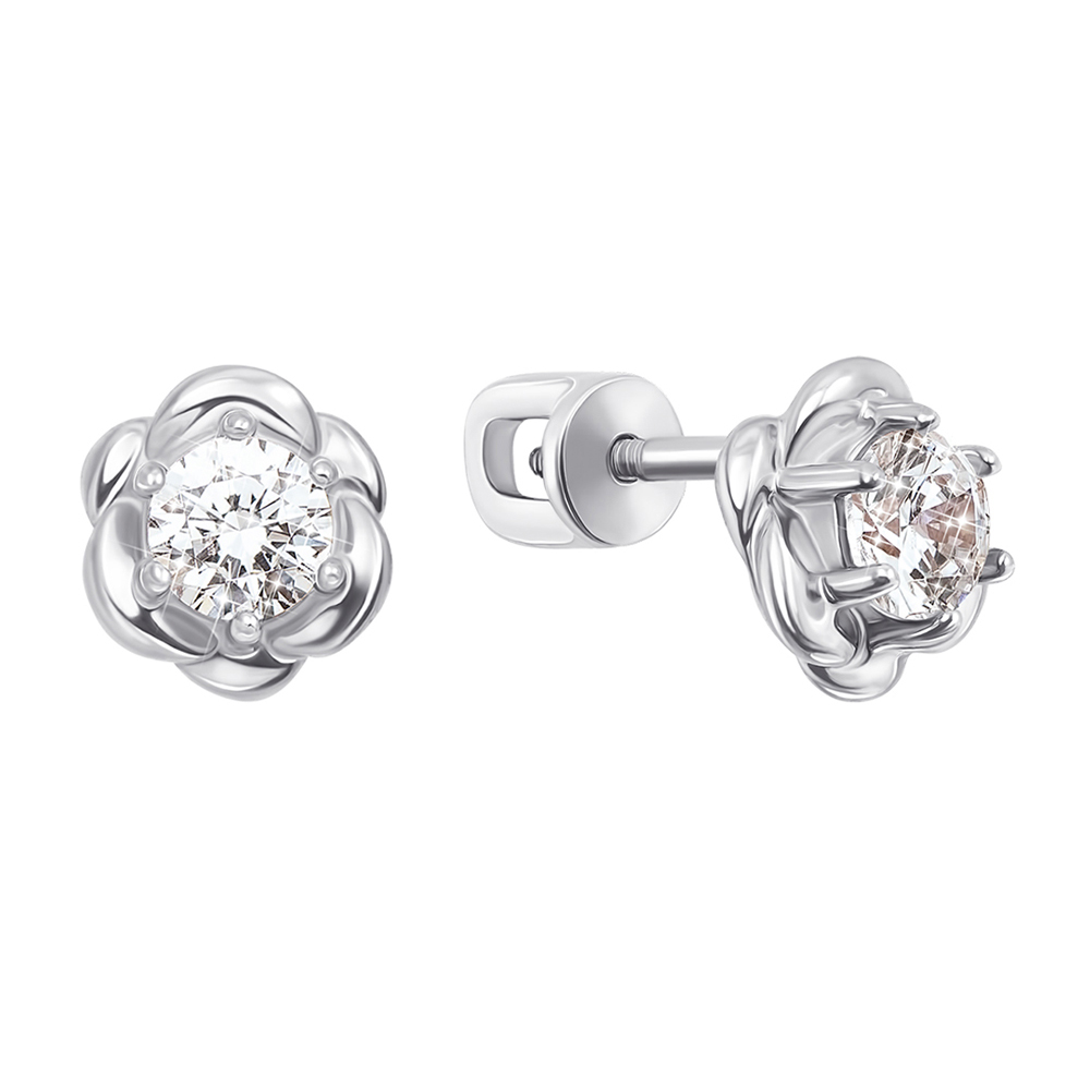 

Серьги-пуссеты с фианитом S Zirconia 000126276