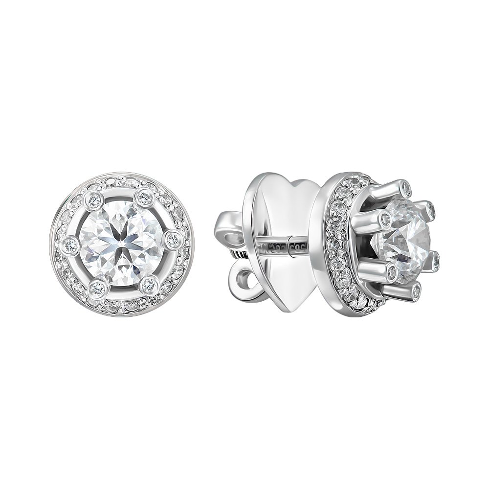 

Серьги из белого золота с бриллиантами 000151269