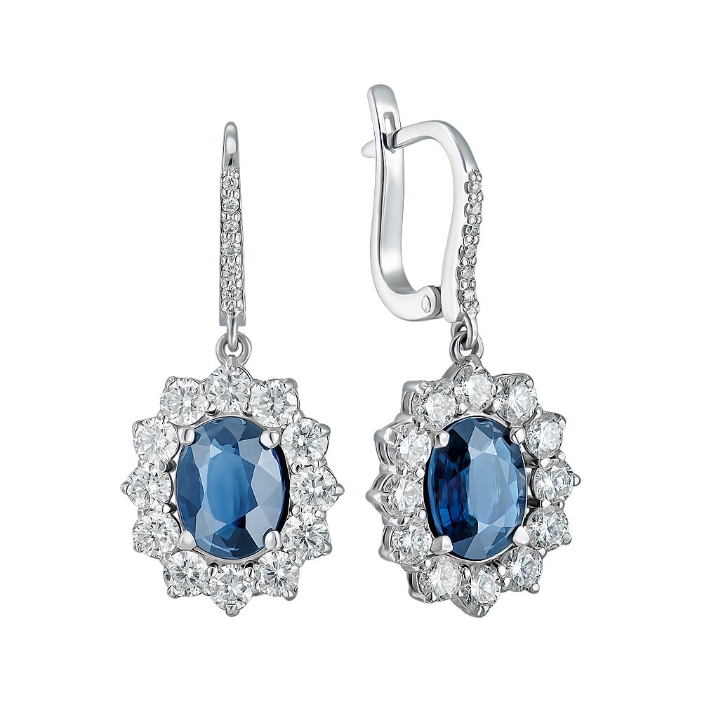 

Серьги из белого золота с сапфирами и бриллиантами 000151296
