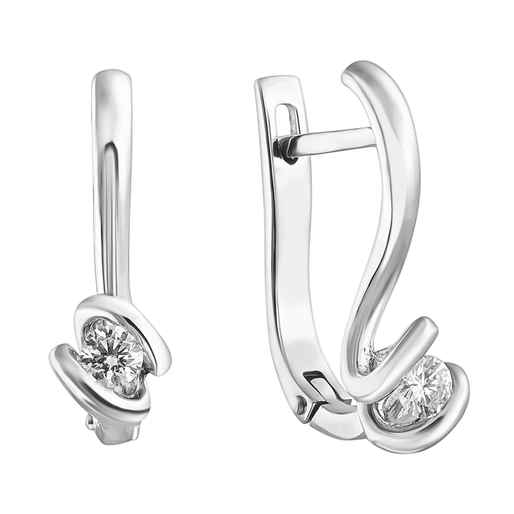 

Серьги из белого золота с бриллиантами 000124816