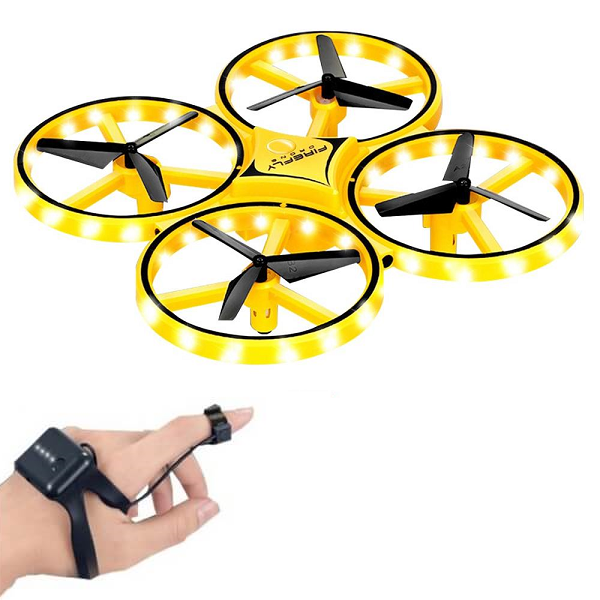 

Квадрокоптер FireFly Drone Tracker с сенсорным управлением из руки Желтый