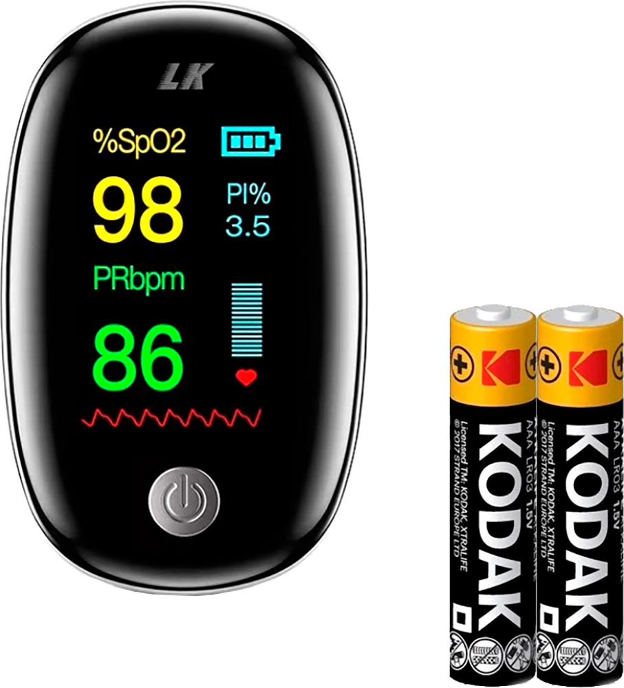 

Пульсоксиметр Optima LK-86 Black TFT 4 точки + батарейки в комплекте