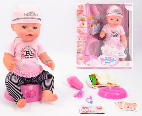 

Пупс BABY love малыш с аксессуарами (9 функций) BL010D