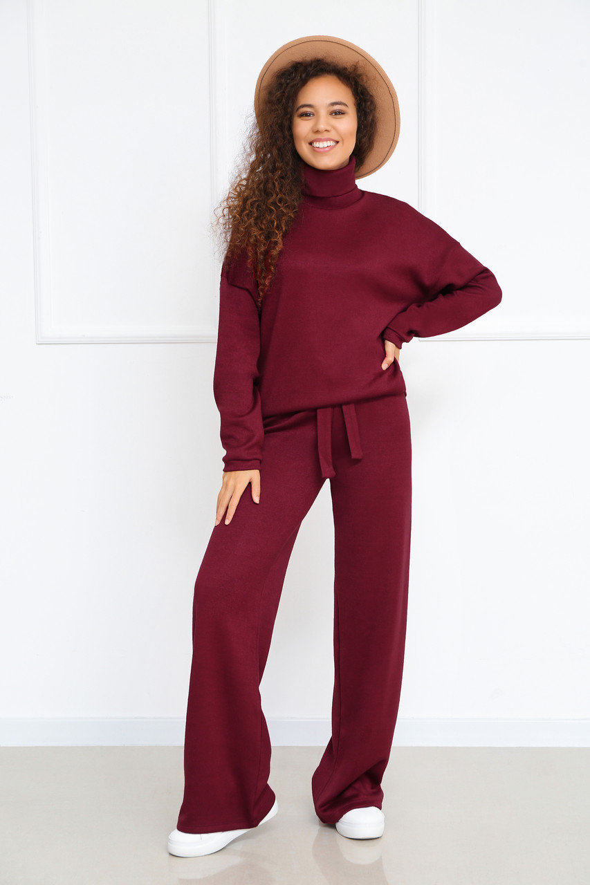 

Брючный ангоровый костюм Fashion Girl "Comfort" - бордовый, Брючный ангоровый костюм Fashion Girl "Comfort" 46-48 бордовый
