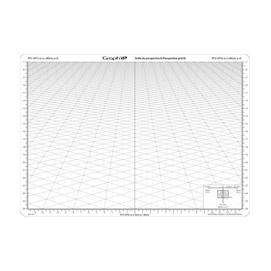 

Сітка перспектива B для замальовок, 26*30,5 см, Graph'it GI42421