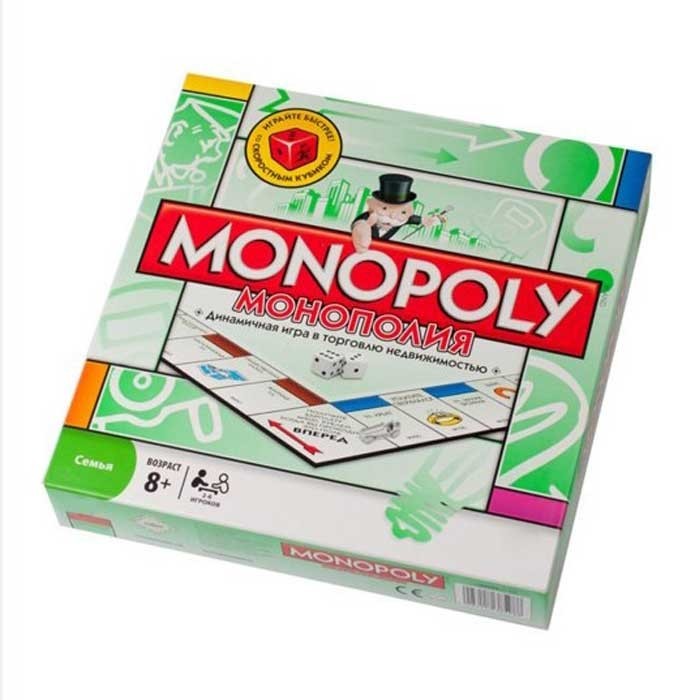 

Настольная игра Монополия со скоростным кубиком (6123)