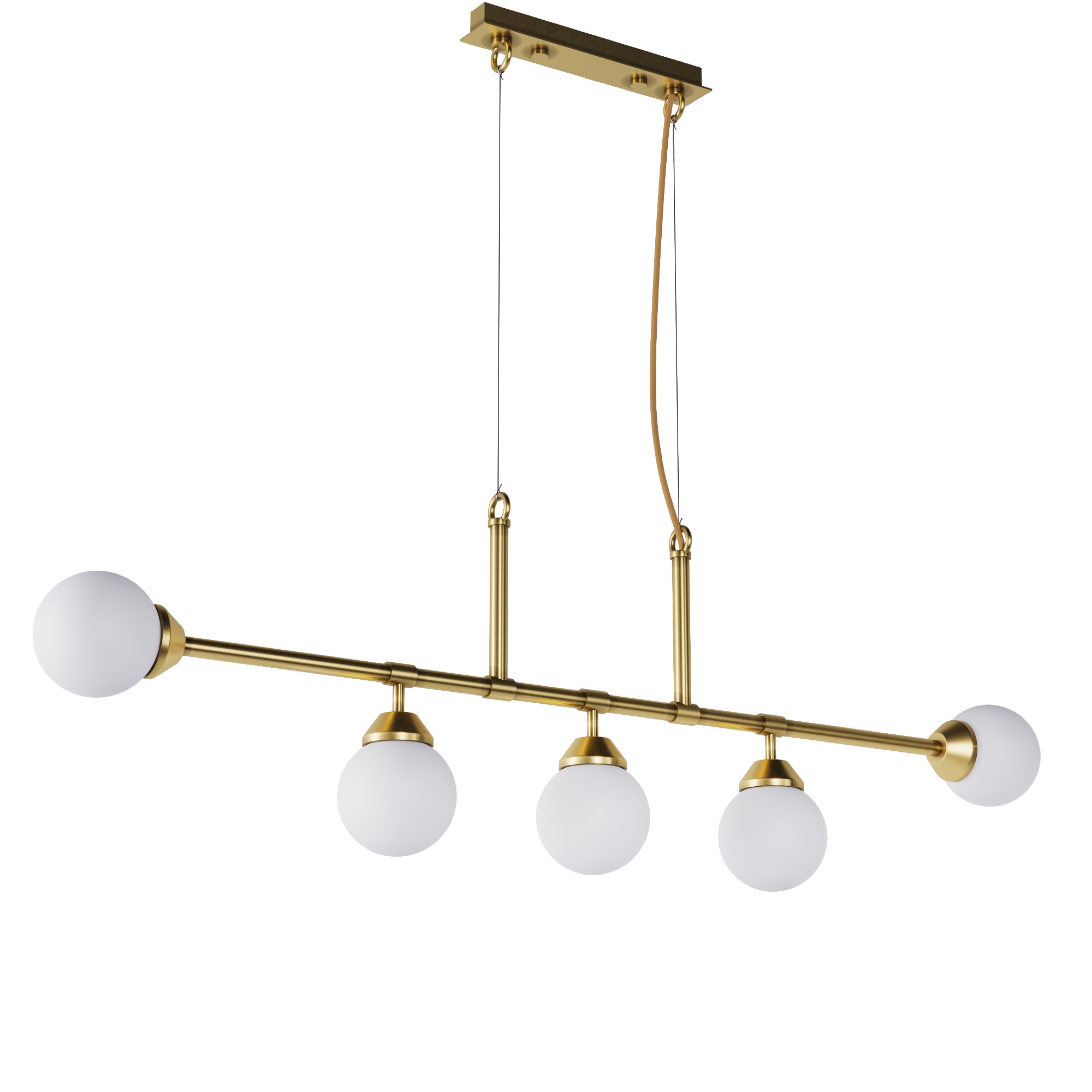 

Подвесная люстра для гостиной, спальни, кафе, офиса 6285 стекло белый/латунь золотистый PikArt