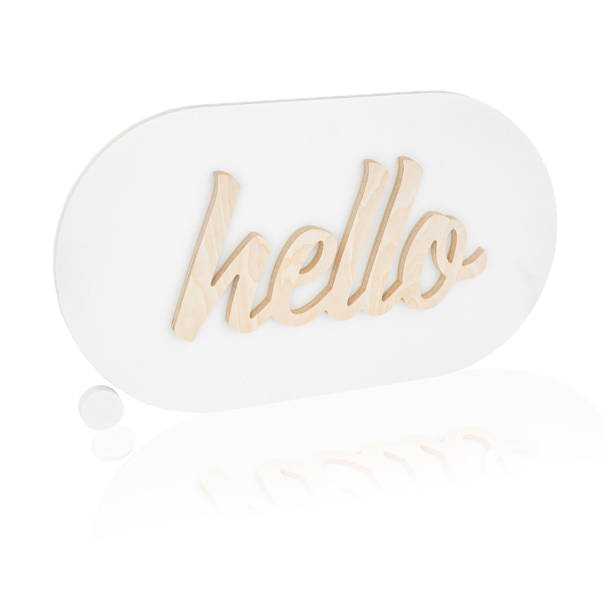 

Настенный декор Hello 51 см Белый