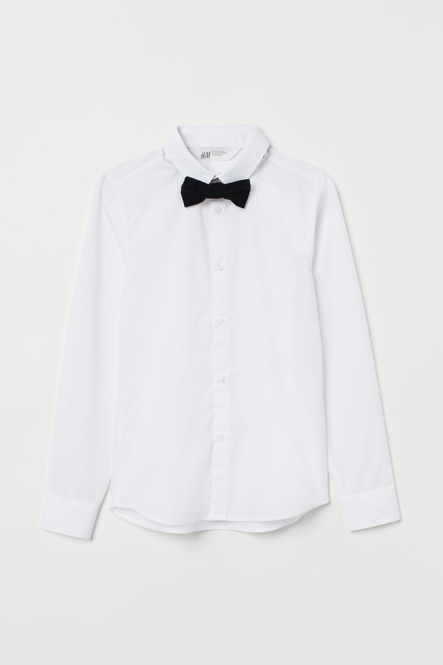 

Рубашка с бабочкой H&M 146см белый 711754344