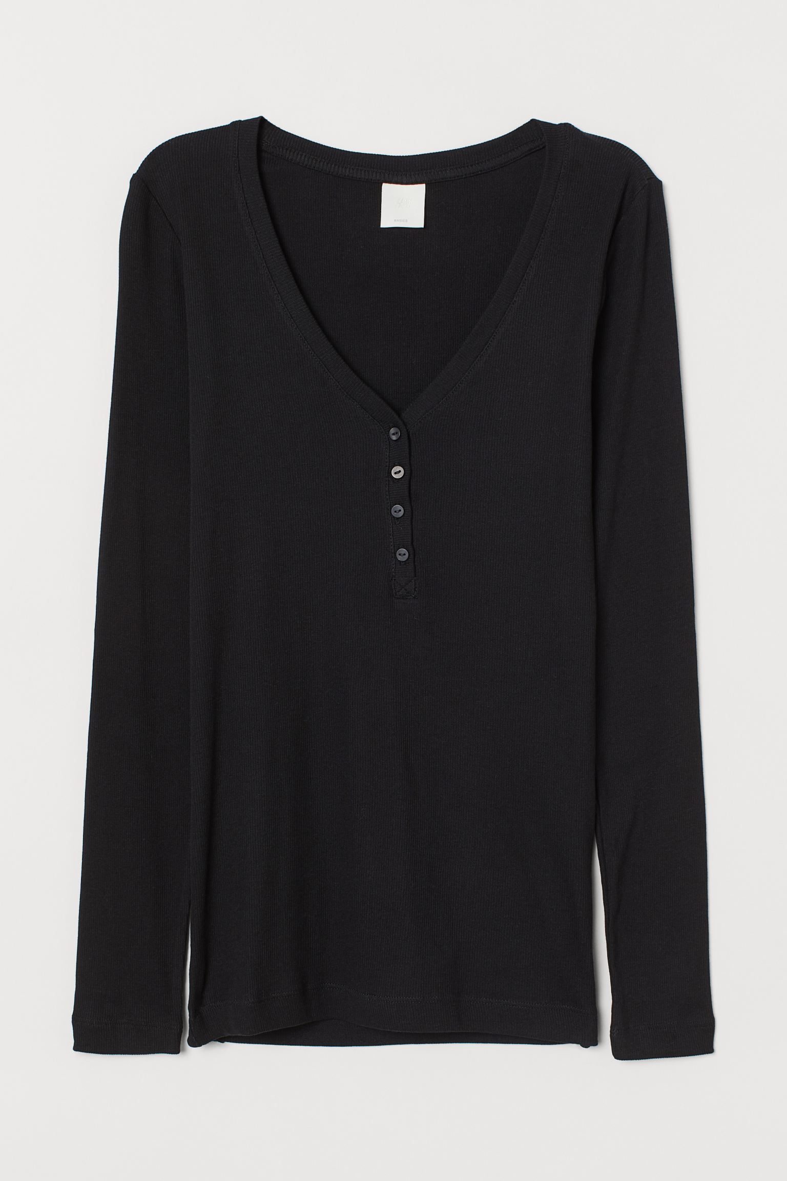 

Лонгслив H&M S черный 18028195202