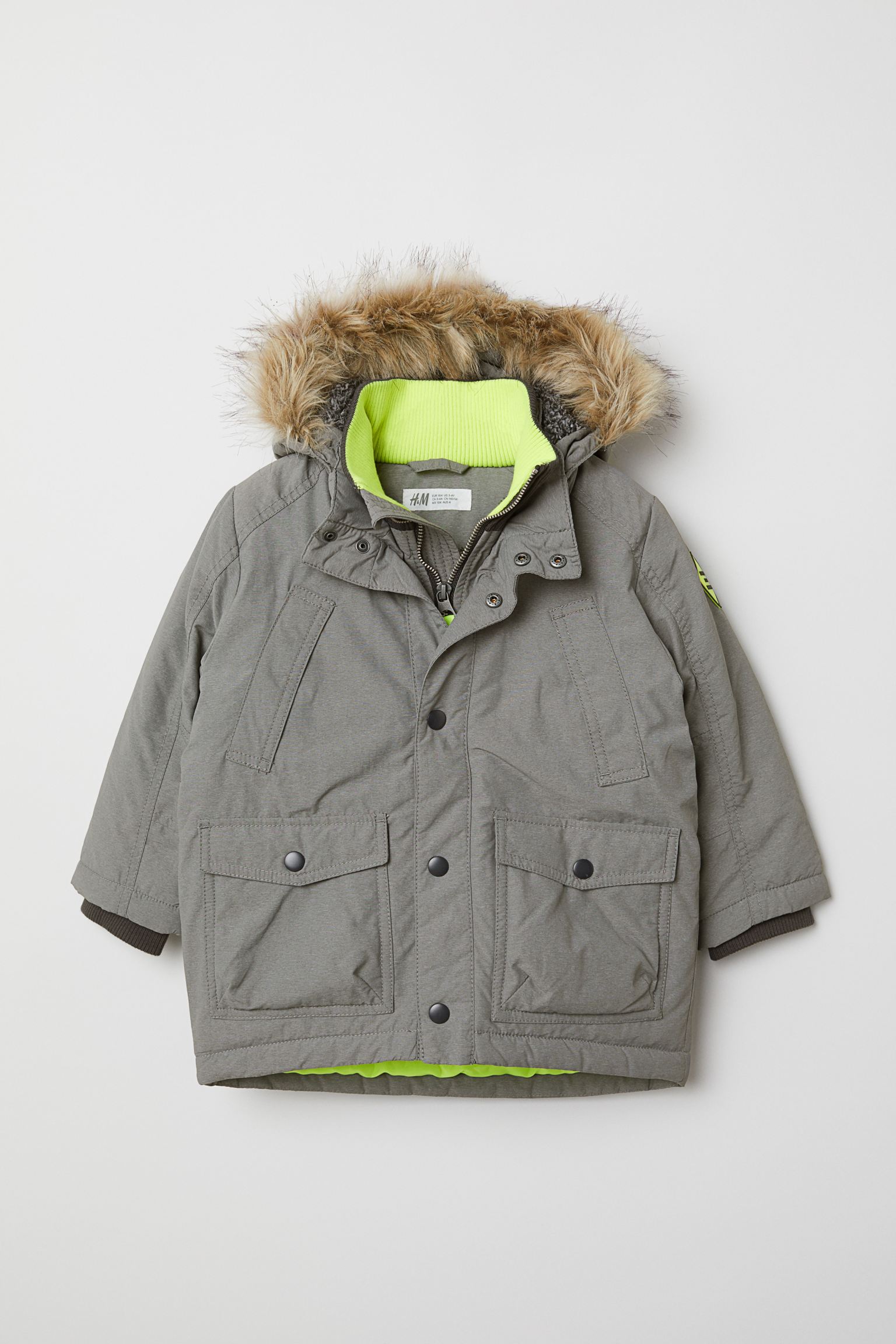 

Парка H&M 98см серый 1011625117