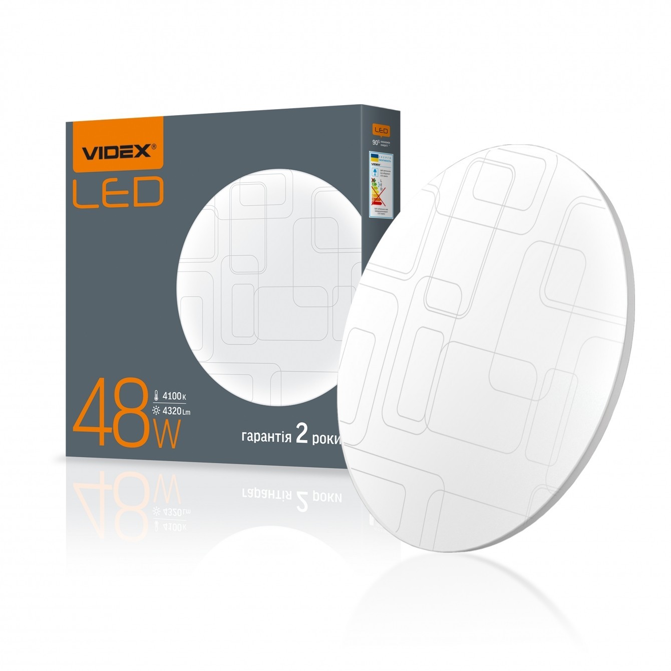 

LED світильник настінно-стельовий VIDEX 48W 4100K Прямокутники