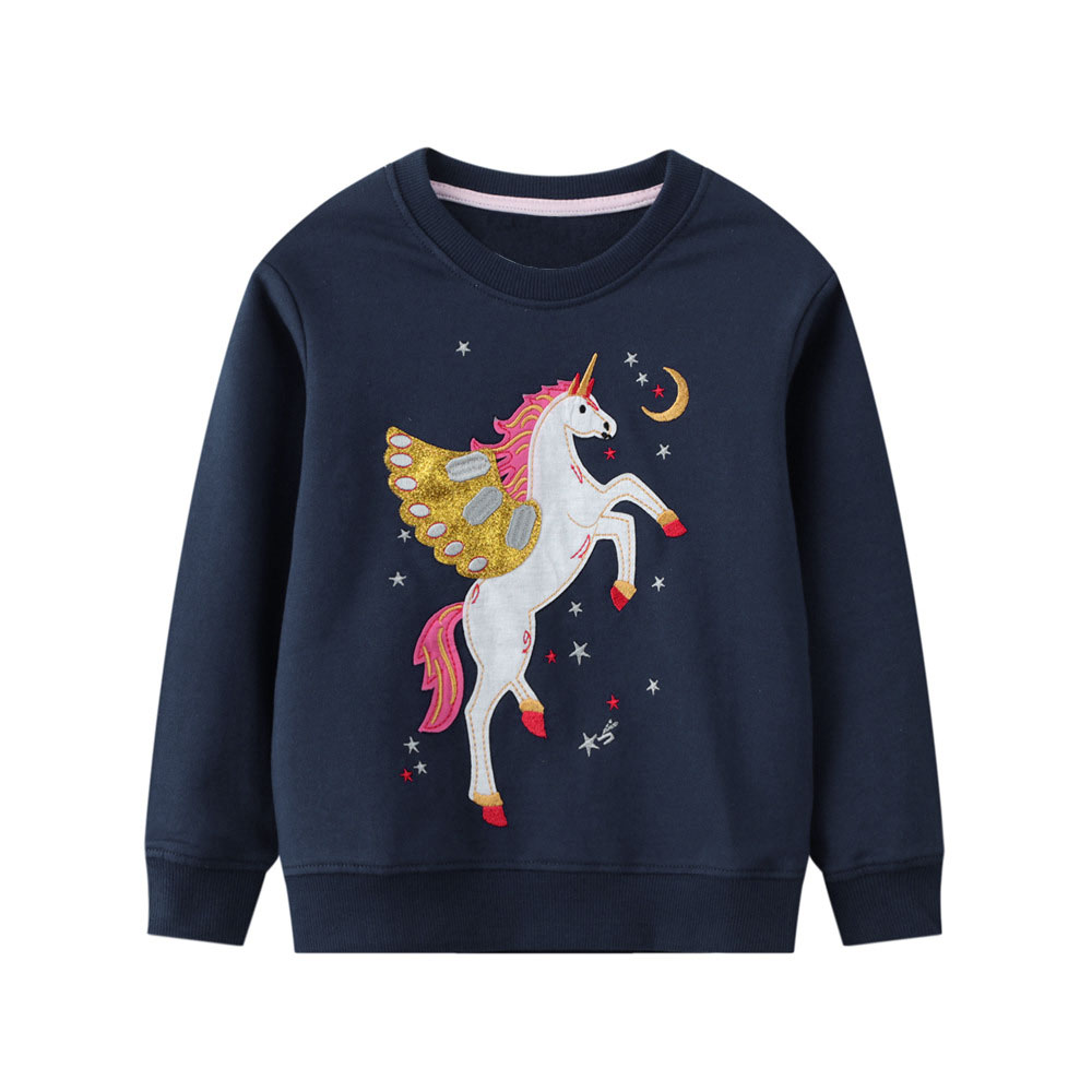 

Свитшот для девочки с изображением пегаса синий Pegasus Berni Kids (100) Синий
