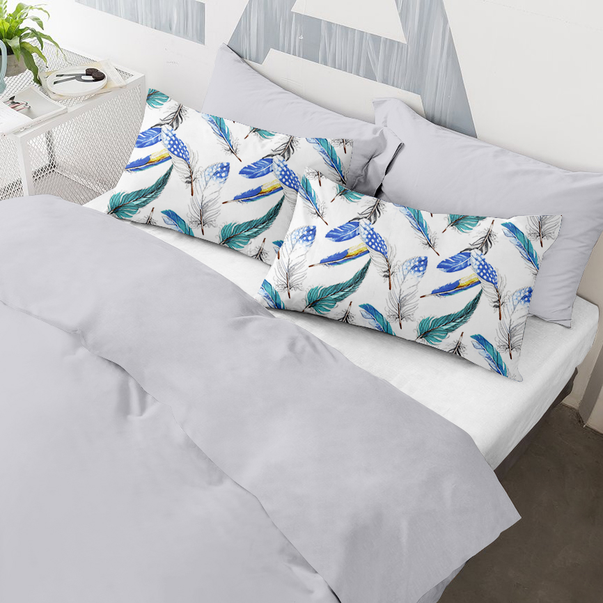 

Наволочки Cosas Set4Pillow Grey FeatherMint 50х70 4 шт
