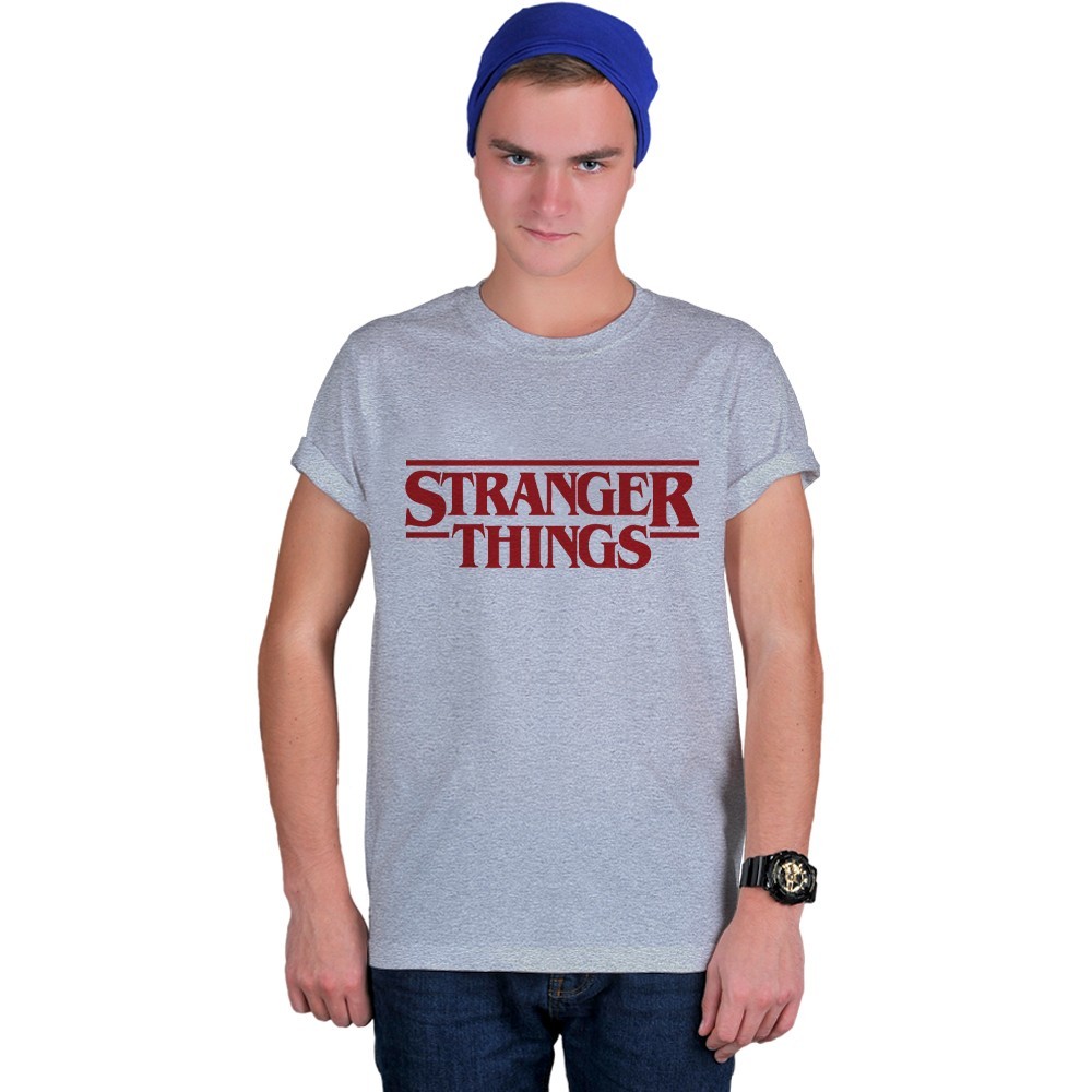 

Футболка Fanbolka Очень Странные Дела Stranger Things XXL Светло-серая меланжевая