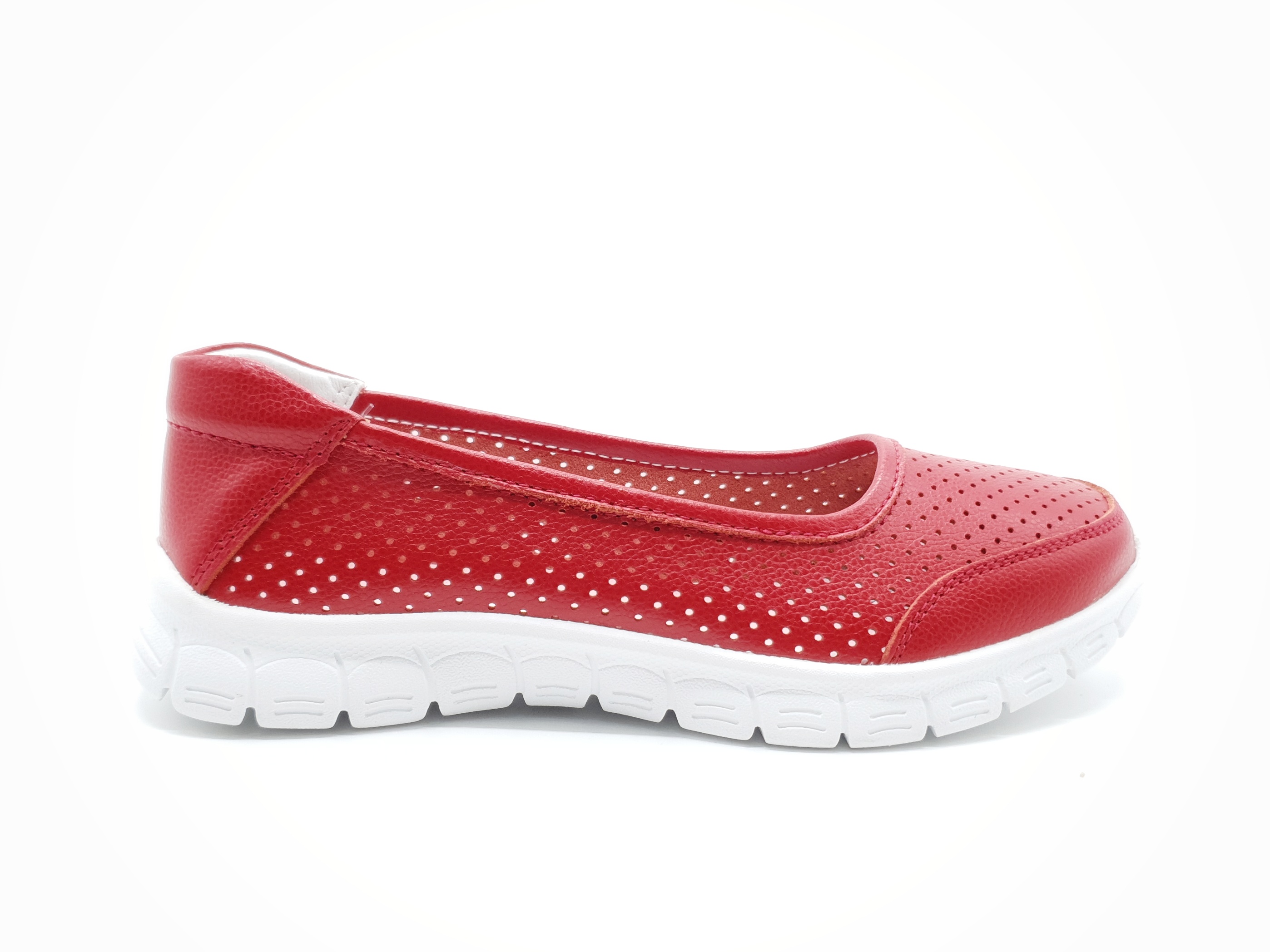 

Жіночі балетки All Shoes червоні шкіряні AS-14-1 23,5 см 36(р)