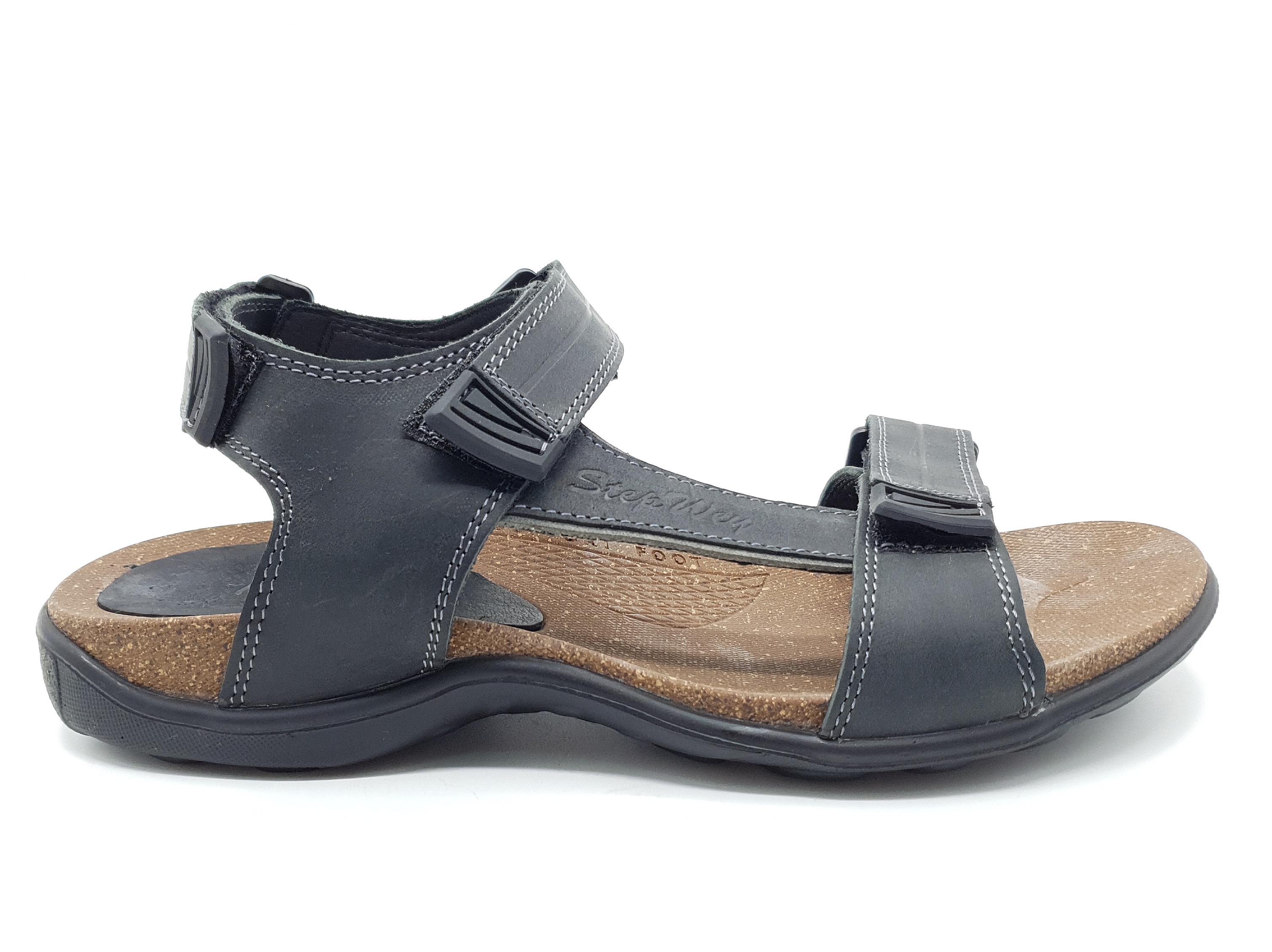 

Чоловічі сандалі Step Wey чорні шкіряні SW-15-1 40(р)