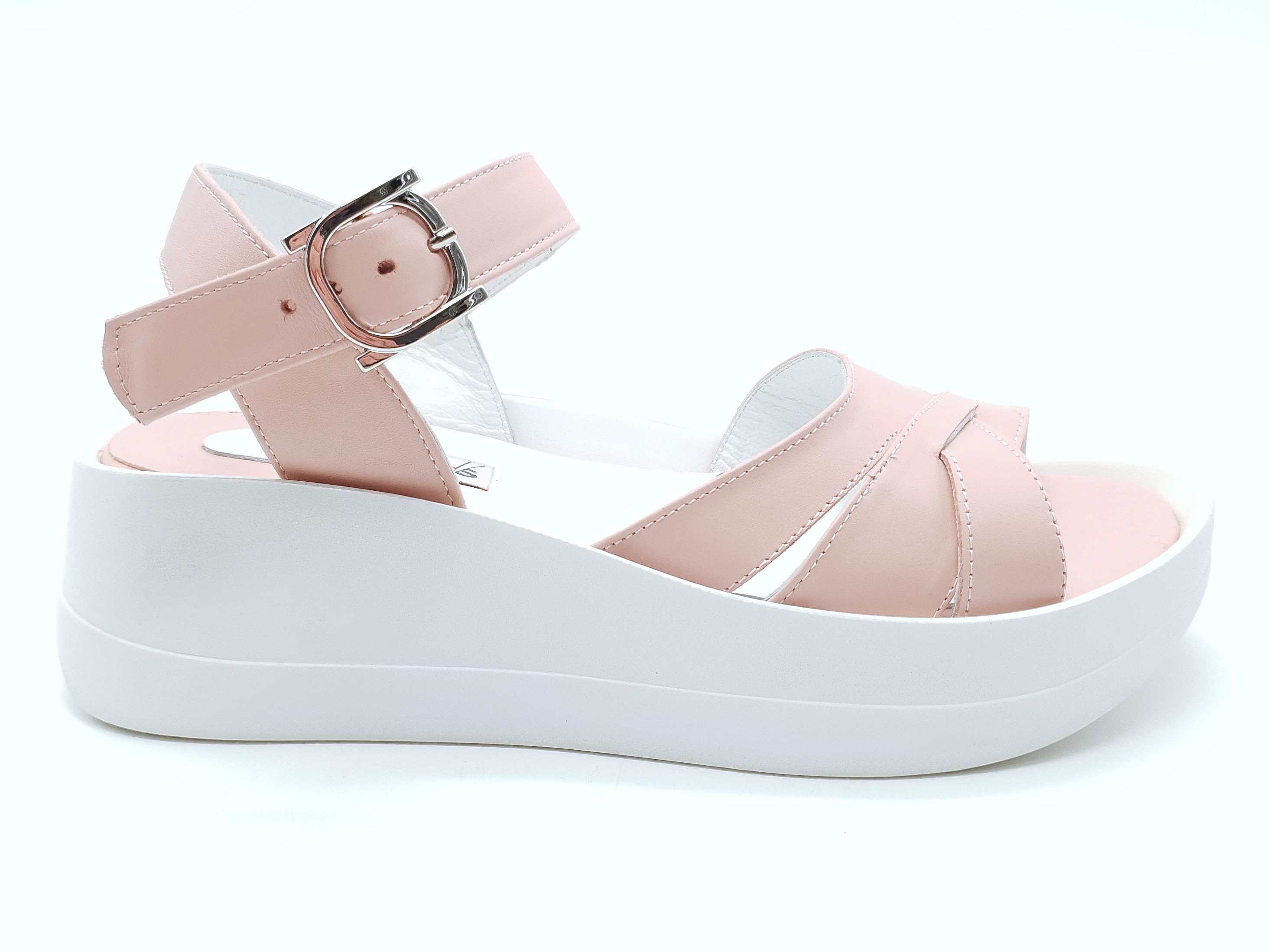 

Жіночі босоніжки Patterns рожеві шкіряні P-16-5 24 см 37(р)