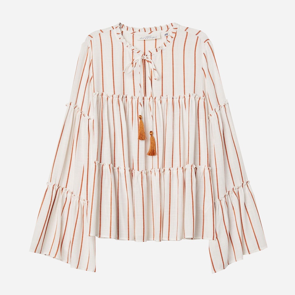 

Блузка H&M 0649544_оранж.пол  Белая, Блузка H&M 0649544_оранж.пол 40 Белая