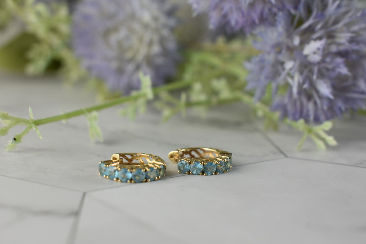 

Золотые Серьги С Топазами Sky Jewelry 7775