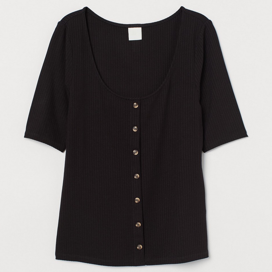 Футболка H&M 0832359 S Черная (KZ2000001259740) – в интернет-магазине ...