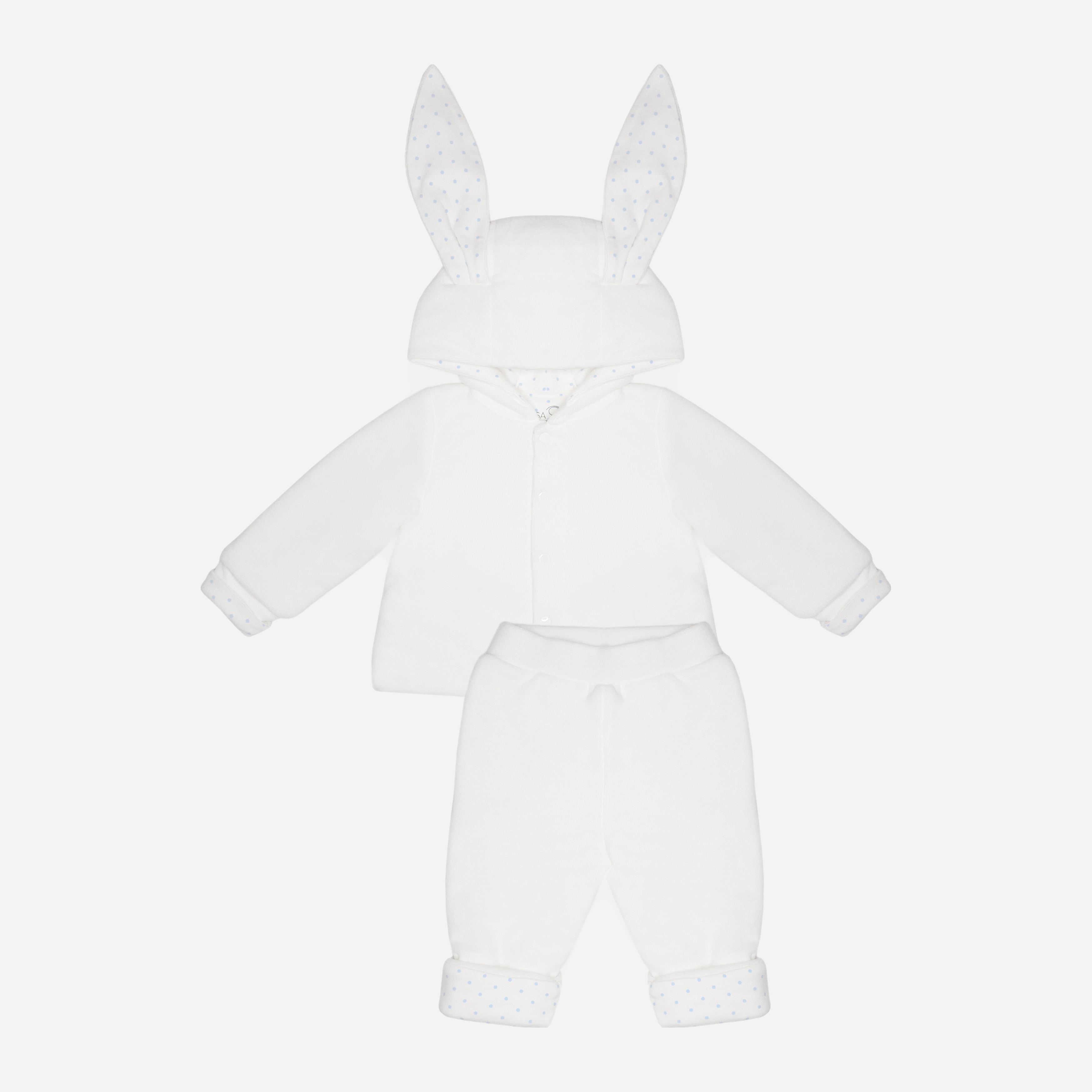

Костюм велюровый (кофточка + штанишки) Sasha 4682/20 80 см Молочный