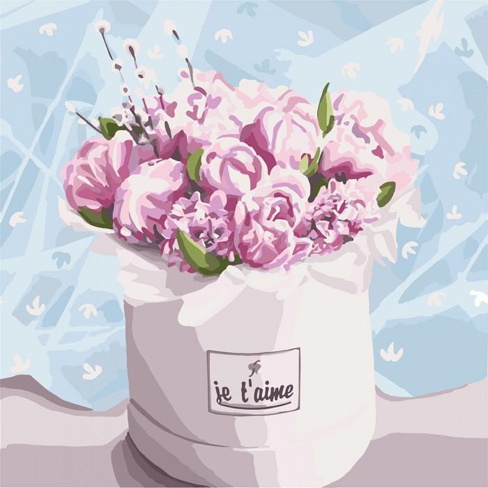 

Картина по номерам. "Бархатный букет" 40*40 KHO3084
