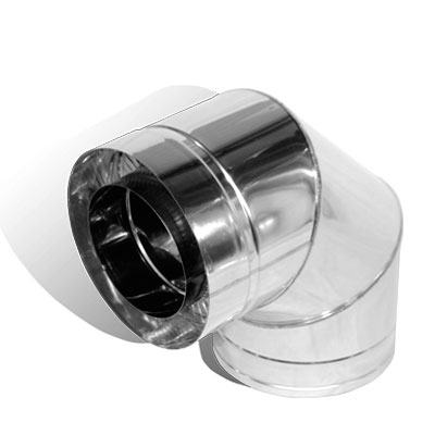 

Колено 90° на дымоход 125/200 мм нерж/нерж 1 мм