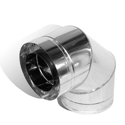 

Колено 90° на дымоход 200/260 мм нерж/нерж 0,8 мм