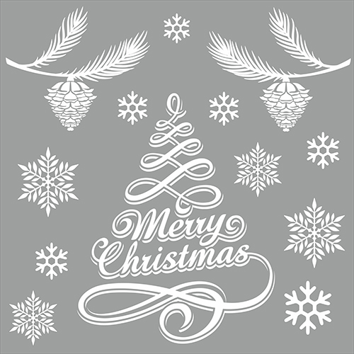 

Дизайнерская новогодняя наклейка Vivay "Merry Christmas" 50x50 см (9567)