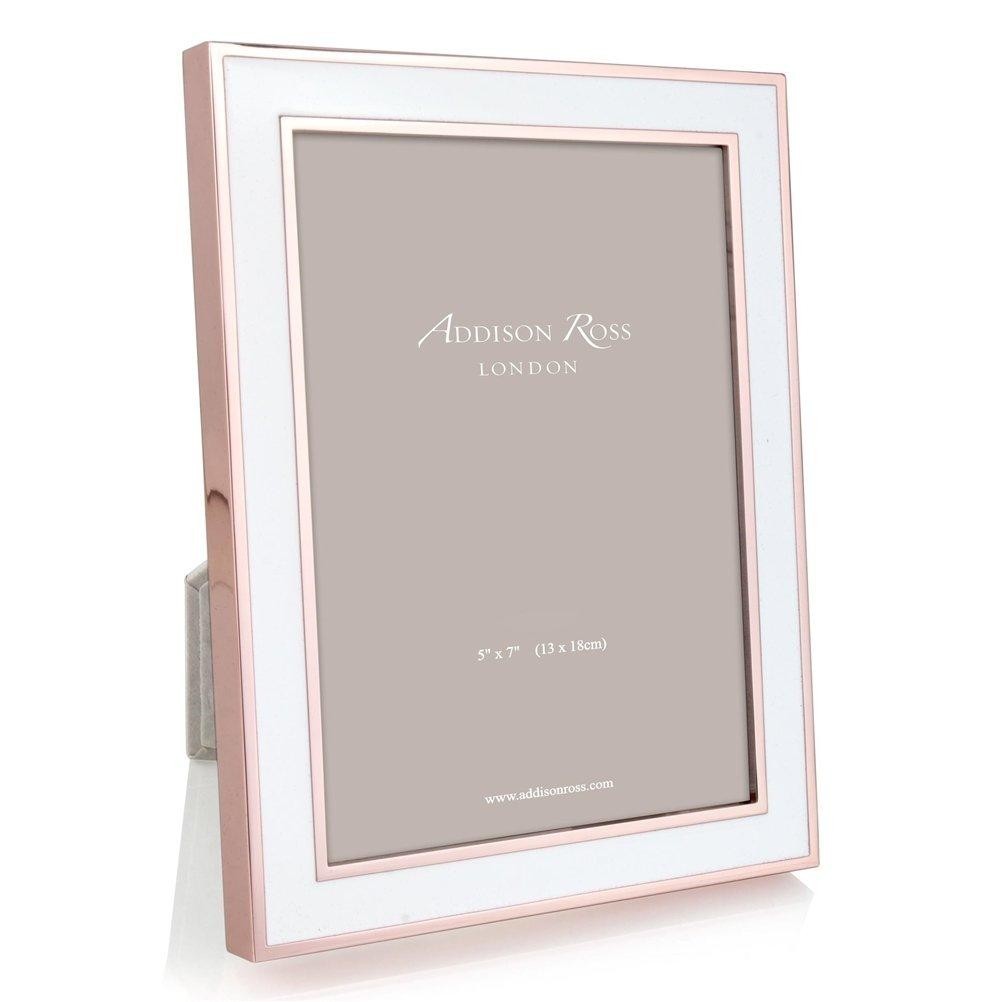 

Фоторамка Addison Ross 13х18 см розовое золото с белой эмалью
