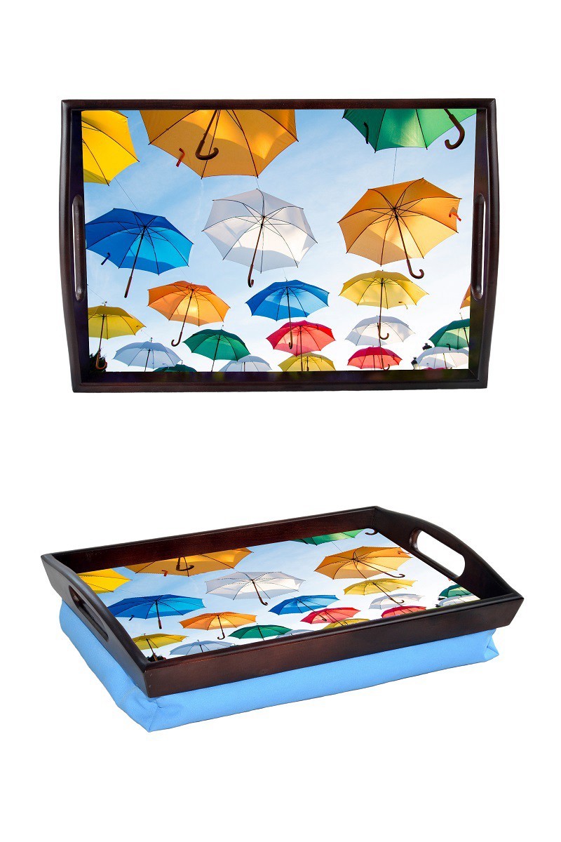 

Поднос на подушке с ручками Happy Like Зонтики (S49)