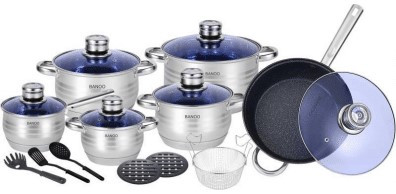 

Набор кухонной посуды из нержавеющей стали Top Kitchen ТК00099 18 предметов Np