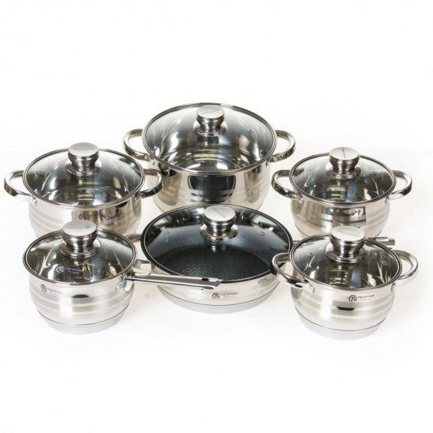 

Набор кухонной посуды из нержавеющей стали Top Kitchen ТК00010 12 предметов Np