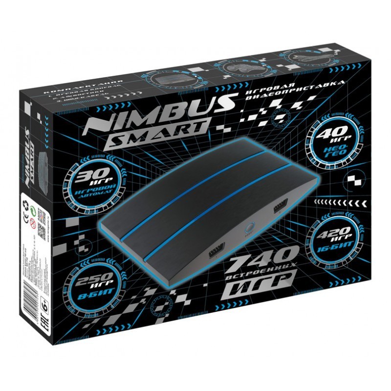 

Игровая приставка Nimbus Smart HDMI| 740 встроенных игр 8/16 бит Dendy, Sega, Neo-Geo, MAME поддержка карты памяти SD