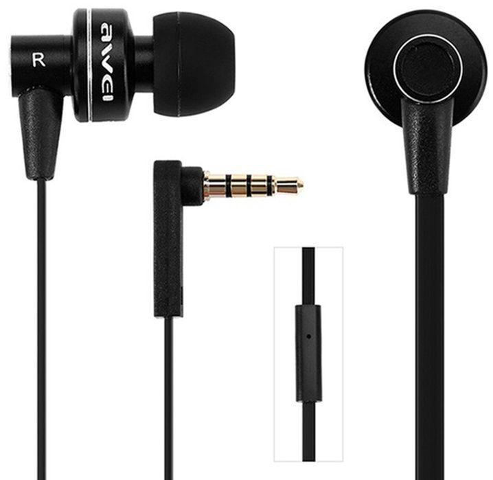 

Наушники с микрофоном Awei ES900i Wired Earphones, Black